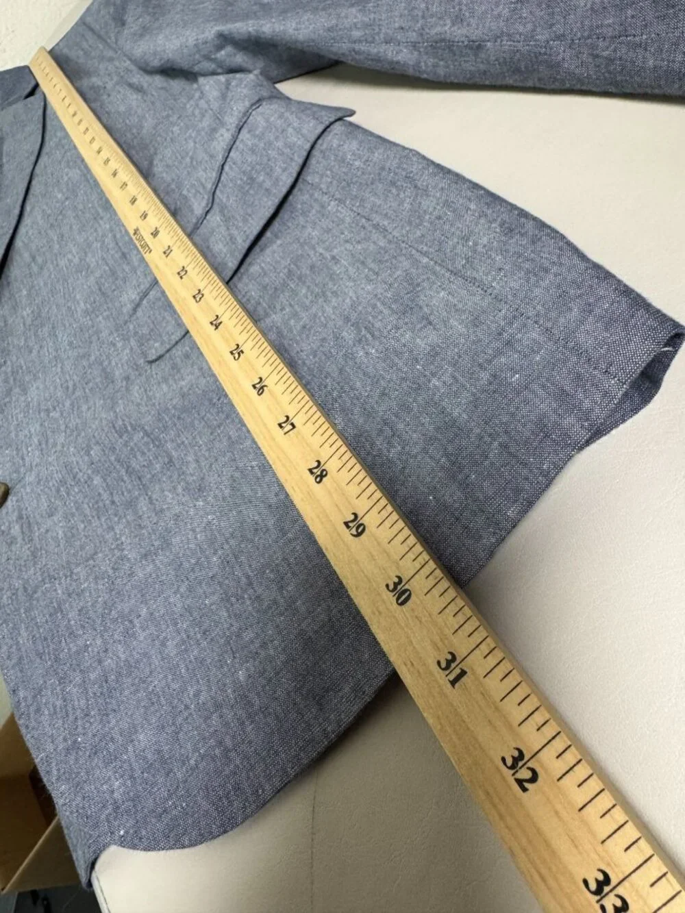 J.Crew Ludlow Blazer Blue Men 42R Cotton Linen Unlined Lightweight Unstructured